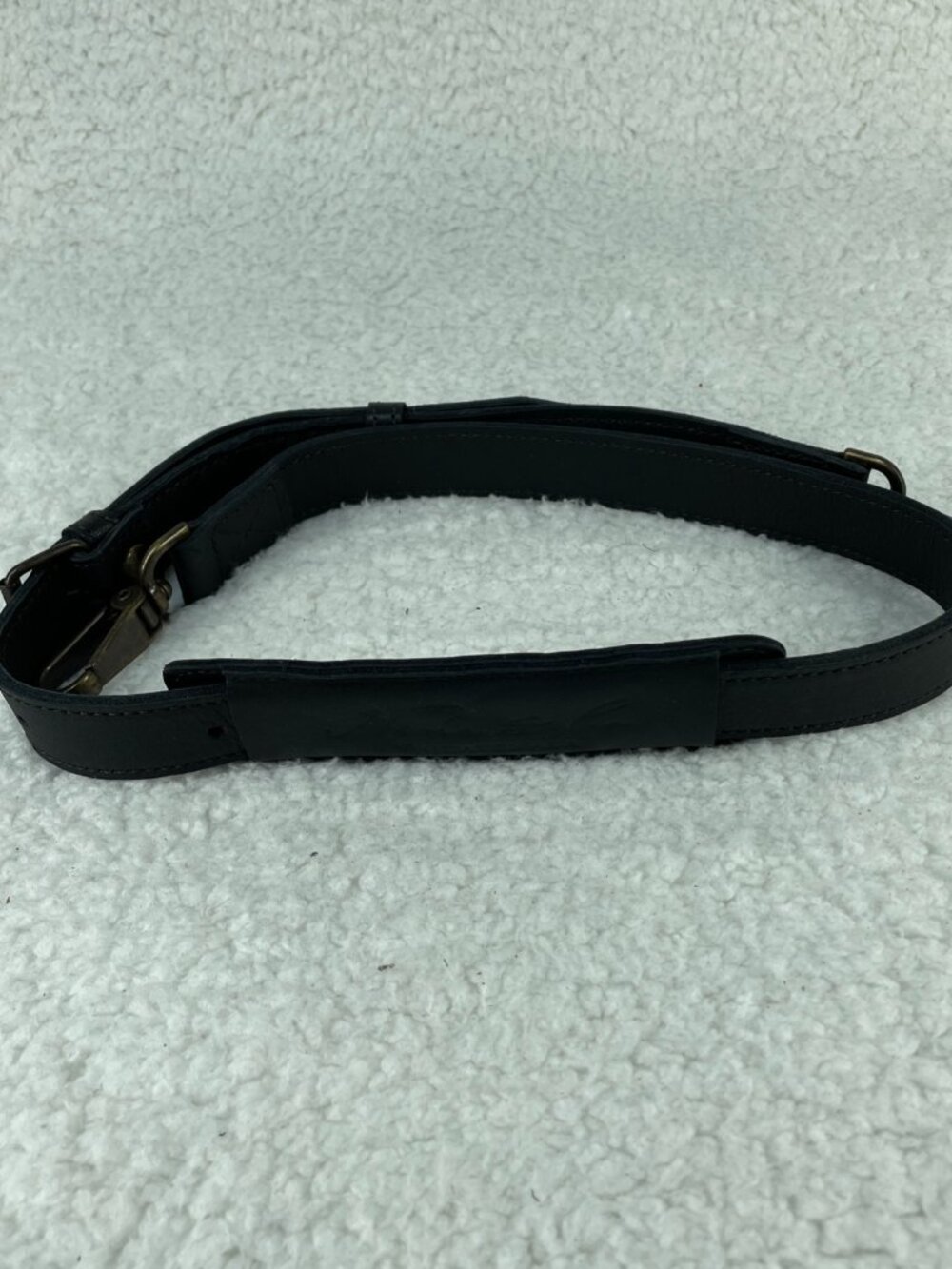 Nena & Co Handmade Black Leather 36"  Shoulder Strap With Storage Bag NEW